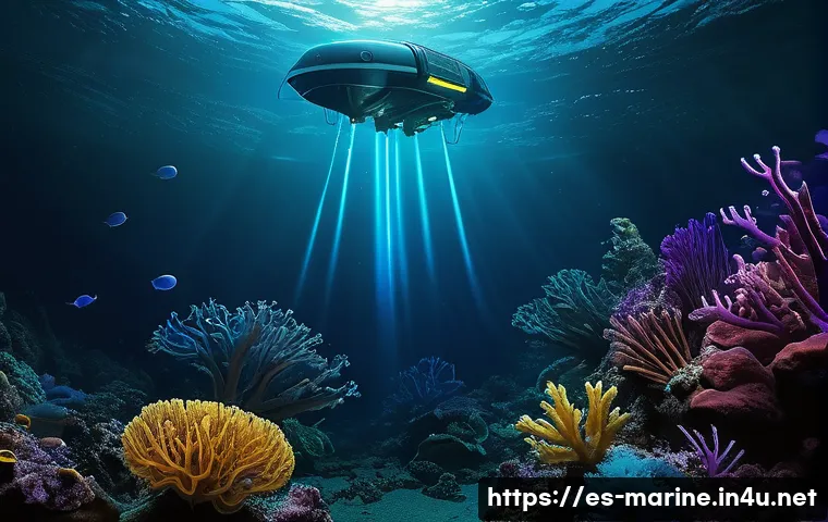 해양자원 개발과 해양 생태학 - Prompt: Deep-Sea Technological Exploration**
A cinematic, hyperrealistic image showcasing an advanc...