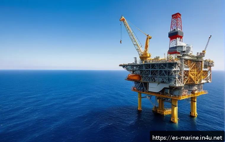 대륙붕 천연가스 개발 - A modern offshore natural gas platform in the Mediterranean Sea, showcasing advanced drilling techno...